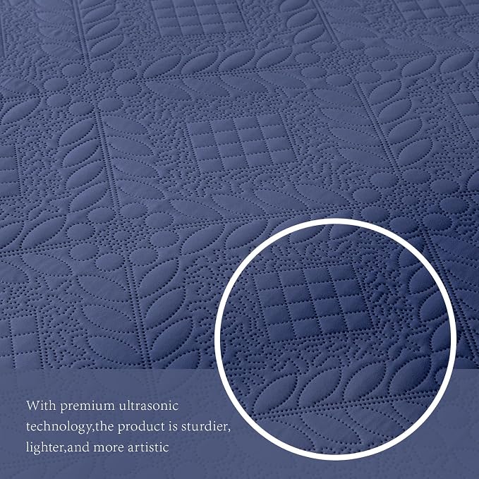 FLYMME Twin Quilt Bedding Set, Vintage Olive Leaf Design Bedspread Bed Coverlet - Image 6