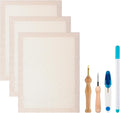 3PC 11.8''x15.7'' Punch Needle Frame, Punch Needle kit Includes 3 Wooden Frame by Zuaooz