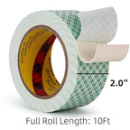3M Double Sided Foam Tape 2.0"×10Ft 1 Pack White Heavy Duty | Double Coated - Image 3