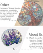 Acrylic Puzzle Suncatcher, Lavender Shimmer Purple Sun Catcher - Image 5