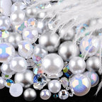 3900+ Pcs Rhinestones and Pearls Kit, 2-10mm Flatback Gems - Image 4