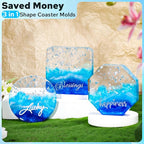 LET'S RESIN Extra Deep Coaster Resin Molds, 6 Cavity Round/Square/Octagon Shape - Image 5