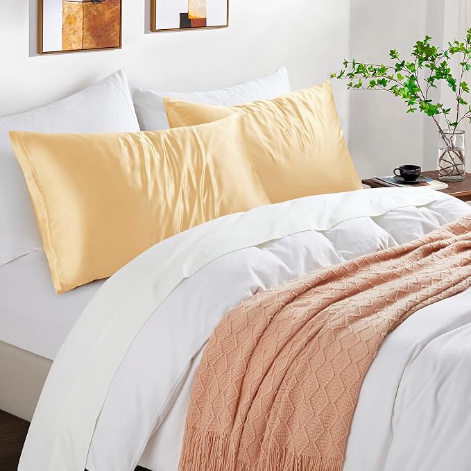 Satin Pillowcases with Zipper （20x36）, King Size Pillowcases Set of 2 - Image 6
