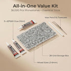 36000Pcs Silver Clear Rhinestones Gems - Image 2