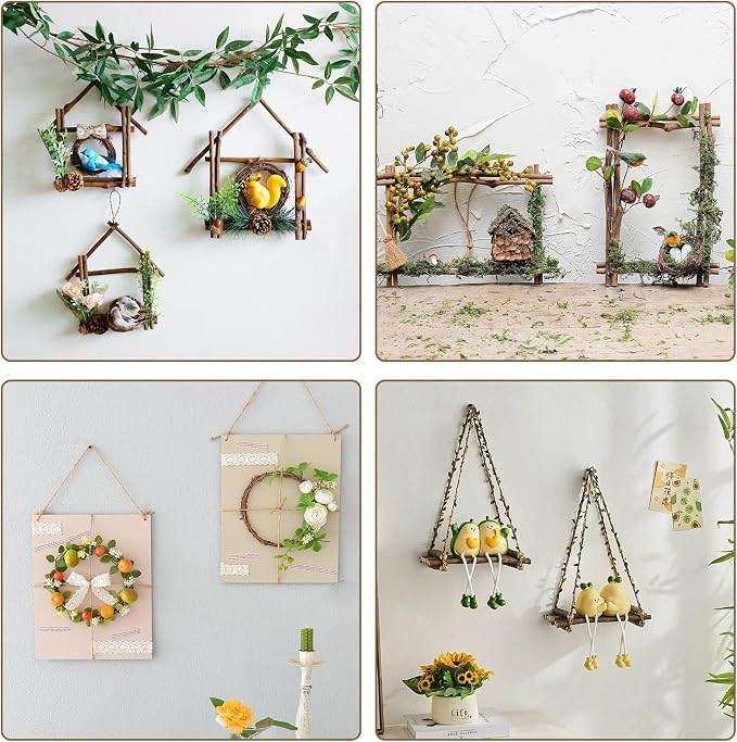 TKOnline 200Pcs Craft Sticks, 10cm 0.1-0.2 Inch in Diameter Wood Log Sticks - Image 4