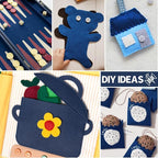 Navy Fabric Sheet 36" X 36", 1.4mm Thick Large Soft Durable Flexible Craft Felt - Image 6