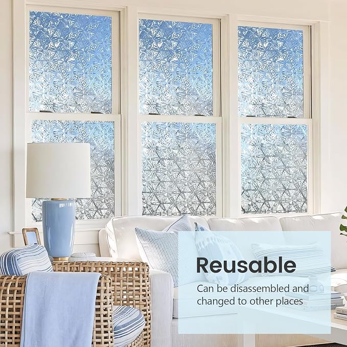 KESPEN Frosted Glass Window Privacy Film, Decorative Frost Window Clings - Image 8