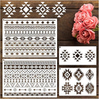 yhslmh Tribal Geometric Stencils - Image 8