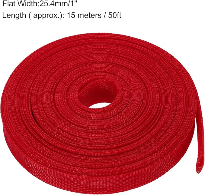 uxcell Expandable Sleeving, 1-inch 50ft Cable Sleeve - Image 3