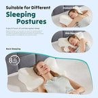 DUMOS Cervical Neck Pillow, Cooling Ergonomic Memory Foam Pillows - Image 7
