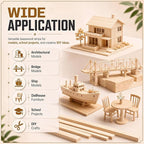 100pcs Basswood Strips 1/8 x 1/8 x 24 Inch Balsa Wood Strips Natural Wood - Image 6