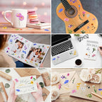 Transparent Pressed Flower Stickers 320 PCS-Dried Resin Leaves- Floral - Image 7