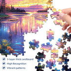 Starry Aurora Lake Puzzles for Adults 1000 Pieces, ImpossibleHard Challenging - Image 4