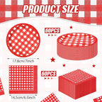Zhehao 120 Pcs Disposable Paper Plates and Napkins Bulk Birthday Party - Image 2