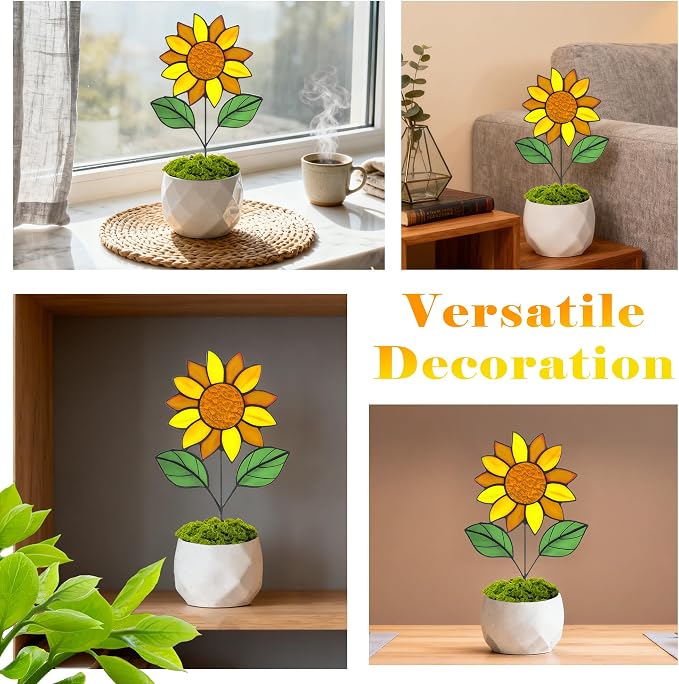 Glass Flowers, Stained Glass Sunflower - Image 5