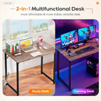 PayLessHere | 32 Inch Computer Desk | Brown | Office Desk - Image 5