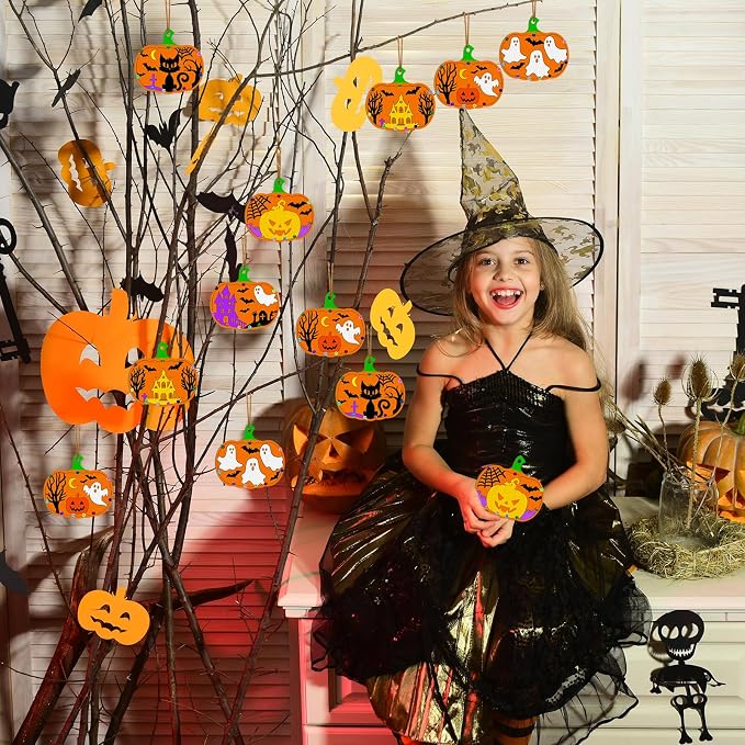 36PCS Wooden Pumpkins Ornaments to Paint Halloween Thanksgiving Decoration - Image 7