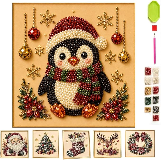 DIY Christmas Pearl Diamond Painting Art Kit by Unknown