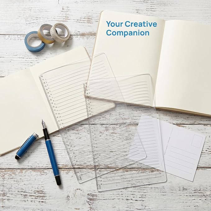 2 Pack Straight Line Writing Template, 11 Inch Calligraphy Guide Ruler - Image 6