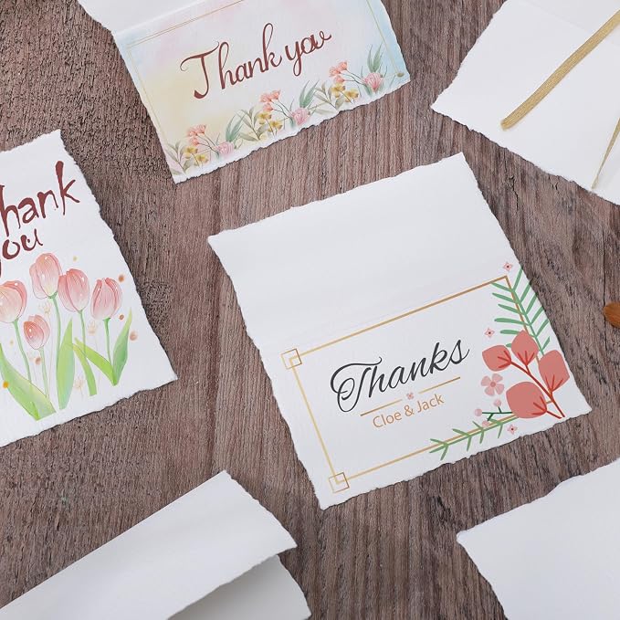 50 Sheets Watercolor Paper 3.5 x 2, 300 GSM Deckled Edge Paper Rough/Textured - Image 6