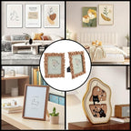 Coshar Picture Frames Rose Gold 5x7 Inch Rustic Photo Frame | Glass Front - Image 5
