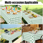 Smiry Rectangle Table Cloth, Waterproof Vinyl Tablecloth - Image 6
