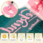 VinylRus Heat Transfer Vinyl-12” x 35FT Pink Iron on Vinyl Roll - Image 3