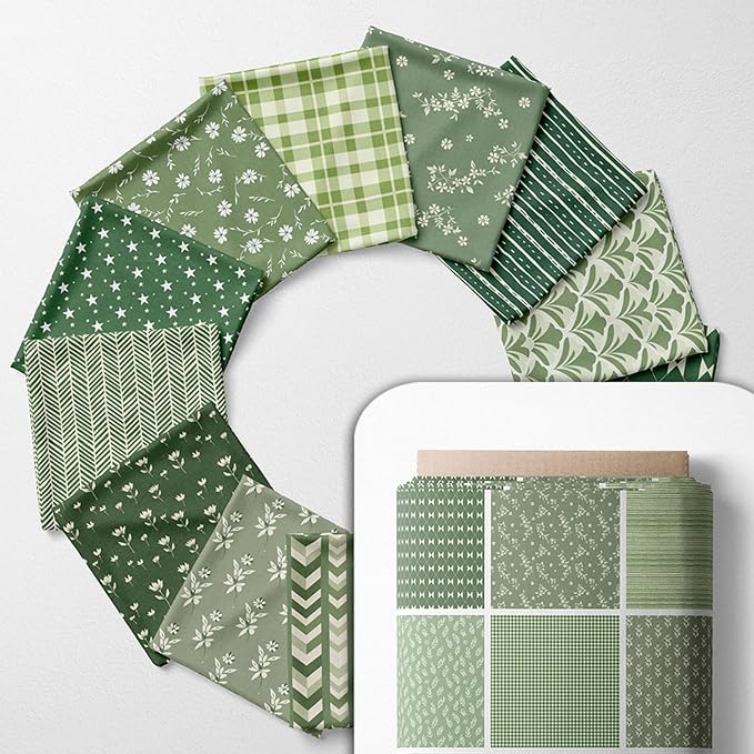 Cotton Satin Patchwork Fabric Panel – 35 Designs, 20×20 cm Squares, Single by FabricsTown