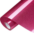 VinylRus Glitter Heat Transfer Vinyl Rolls-10” x 8ft Rose Red Iron on Vinyl by VinylRus