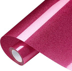 VinylRus Glitter Heat Transfer Vinyl Rolls-10” x 8ft Rose Red Iron on Vinyl by VinylRus