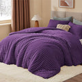 BEDELITE Fleece California King Comforter Set -Super Soft & Warm Fluffy Purple by BEDELITE