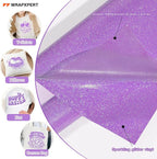 WRAPXPERT Lavender Glitter HTV Heat Transfer Vinyl Roll, Holographic Glitter - Image 2
