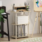 Furinno Turn-N-Tube No Tools 3-Tier Modern Oval Side Display Rack, Bauhaus - Image 2