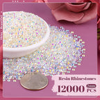 12000PCS 2mm Resin Jelly Rhinestones in Bulk, Bedazzling Flatback Crystals - Image 2