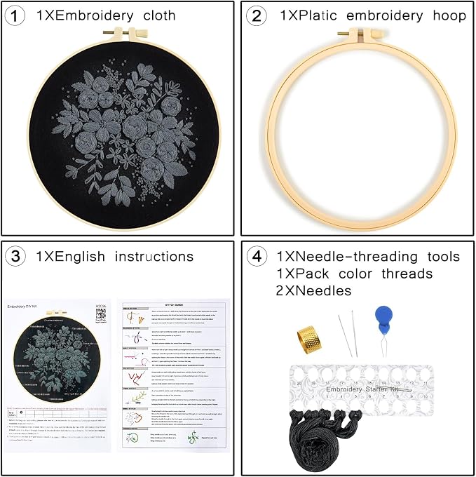 Crafmanoe Embroidery Kits for Beginners Adults, Counted Cross Stitch Kits for - Image 6