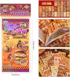 Girl's Japanese Retro Sticker Book, Food and Daily Life Theme - Image 4