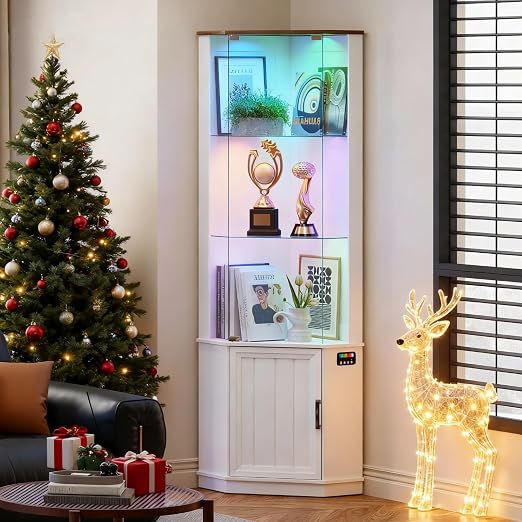 HNEBC 69" Tall Curio Display Cabinet by HNEBC