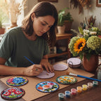 Reallnaive 16 Pcs Flower Paint by Numbers Kit - Image 6