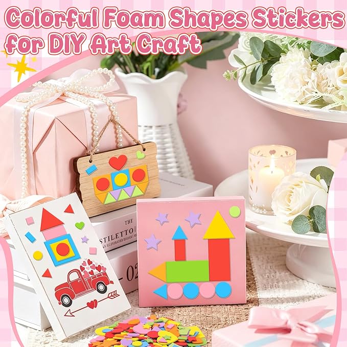 1630Pcs Foam Shape Stickers, Self Adhesive EVA Foam Stickers - Image 5