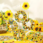 Hollowfly 48 Sets Sunflower Craft Kits DIY Summer Wreath Hanging Ornaments Make - Image 5