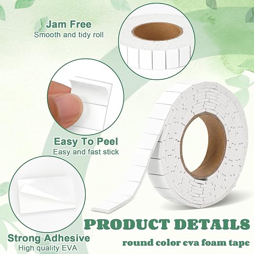 168 Pcs Foam Tape Craft Double Sided Precut 3/4 X 1/2 Inch 3D Adhesive Foam - Image 3