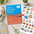 Aevdor 60-Sheet Glossy White Printable Vinyl Sticker Paper, Inkjet | Glossy - Image 6