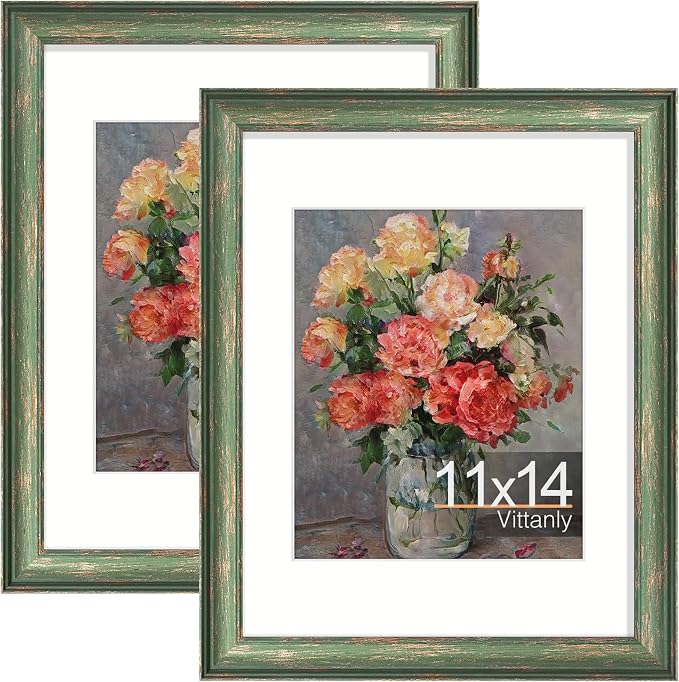 Vittanly 11x14 Picture Frames Set of 2, Ornate Vintage Photo Frame by Vittanly