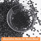 Pulovin 10 lbs Black Pebbles for Indoor Plants, 3/8" Plant Rocks for Pots Indoor - Image 4