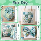 168 Pcs Green Charm Packs for Quiltings, Cotton Quilting Fabric Bundles - Image 5