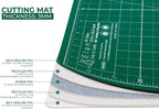Elan Cutting Mat A2 Green, Self Healing Cutting Mat 18x24 Inch, 5-Ply Craft - Image 3