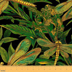 Feelyou Dragonfly Upholstery Fabric by The Yard, Ornamental Dragonfly Printed by Feelyou