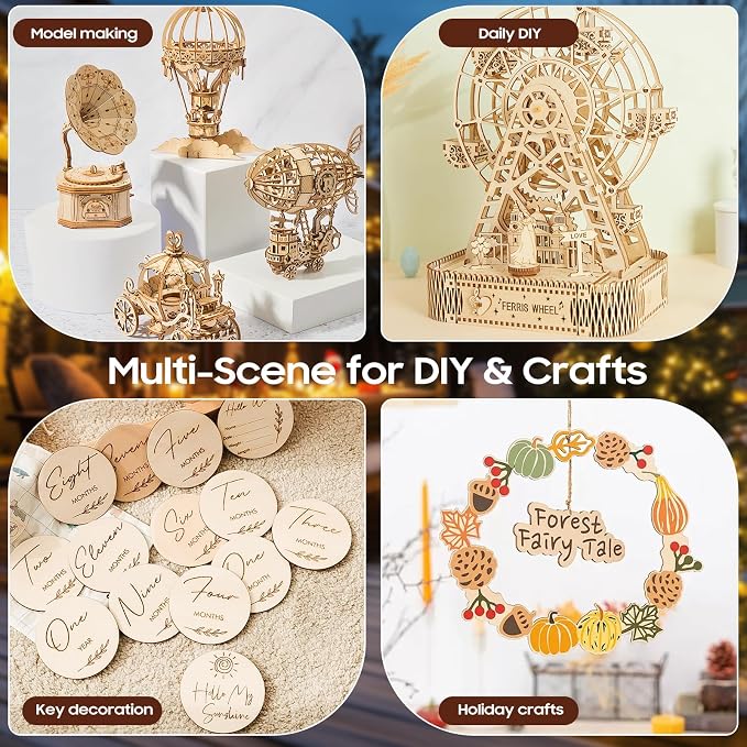 Basswood Polywood Sheets, Wood Burning, Model Making, DIY Crafts, Holiday Decor - Image 4