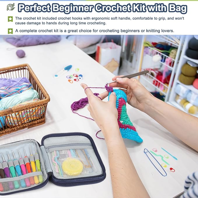 Katech 99-Piece Crochet Hooks Set, Crochet Hook Kit - Image 2