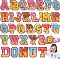 WILLBOND 52 Pcs Donut Alphabet Patches 2.8 Inch Self Adhesive Letter Patches by Willbond+Technology+Limited